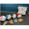 Image 1 : Lot of 2 Pokemon Pokeball Toy Sets - 4pc each/