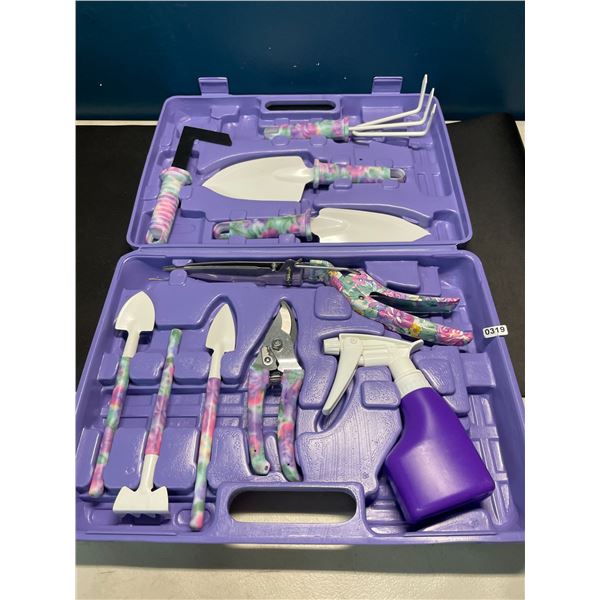 Lot of 1 Garden Tool Set w/ Hard Case