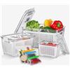Image 1 : Lot of 1 Pack of Stackable Produce Saver Containers for Fridge w/ Fresh Vents