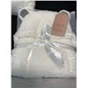 Image 2 : Lot of 2 Jam Naturals Fuzzy Bear Swaddles - White - Size 0-3month