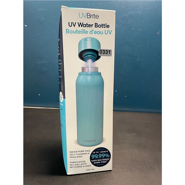 Lot of 1 UVBrite UV Water Bottle - Water Purifying, Self-Cleaning & Insulated