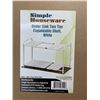 Image 4 : Lot of 1 Simple Houseware Under Sink Two-Tier Expandable Shelf/Organizer - White