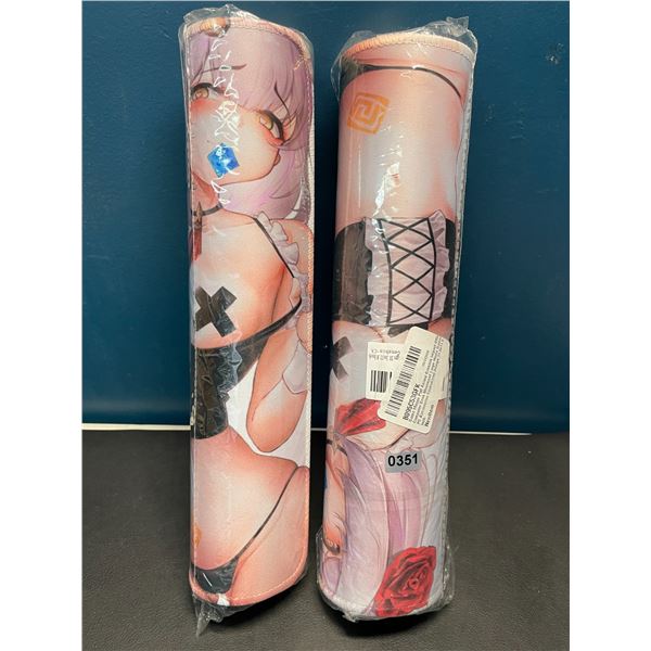 Lot of 2 Anime Genshin Impact Large Game Mouse Pads - 31.5 x 11.8 inch