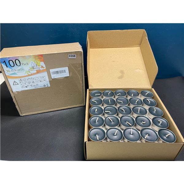 Lot of 2 Boxes of Tealight Candles - 100 Per Box!/200 Total
