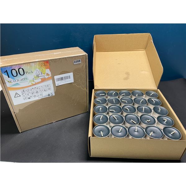 Lot of 2 Boxes of Tealight Candles - 100 Per Box!/200 Total