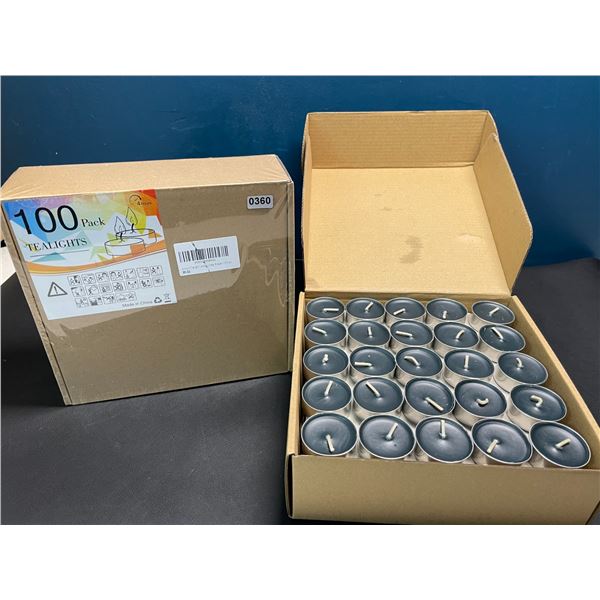 Lot of 2 Boxes of Tealight Candles - 100 Per Box!/200 Total