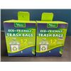 Image 1 : Lot of 2 Boxes of Eco-Friendly Trach Bags - 150 bags per box - 1.2 Gallon Trash Bags