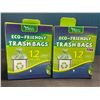 Image 1 : Lot of 2 Boxes of Eco-Friendly Trach Bags - 150 bags per box - 1.2 Gallon Trash Bags