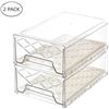 Image 1 : Lot of 1 2pack Set of Plastic Refrigerator Organizer Bins/Pull-Out Drawer Containers - Stackable