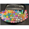 Image 1 : Lot of 1 Multi-Pack of Alcohol Dual-Tip Aritst Markers - 80 PCS/Colours - Brand New!