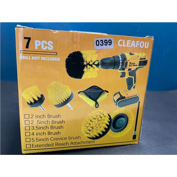Lot of 1 7PC Drill Brush Cleaning Attachment Set