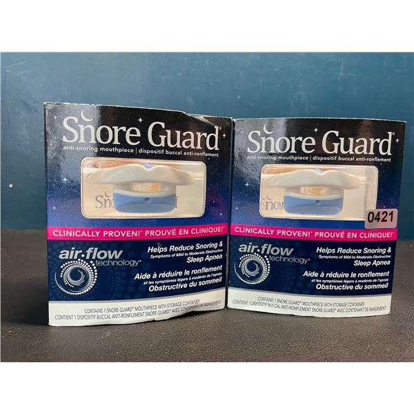 Lot of 2 Snore Guard Anti-Snoring Mouthpieces