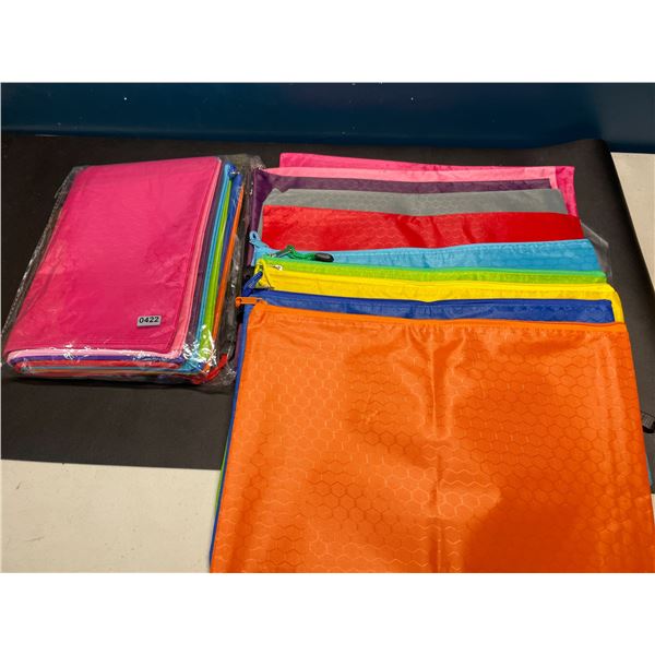 Lot of 2 Multi-Packs of Colorful Storage Pouches - 10PCS/Colours Per Pack