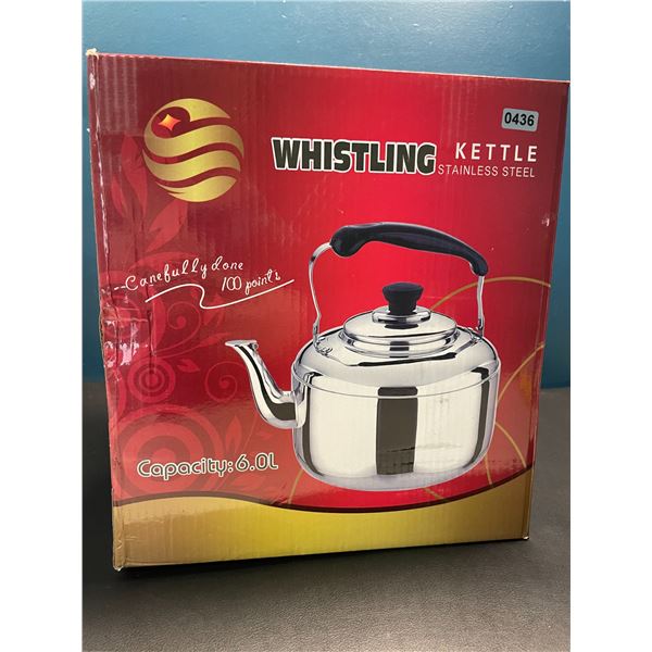 Lot of 1 Whistling Kettle - 6.0L Large Capacity