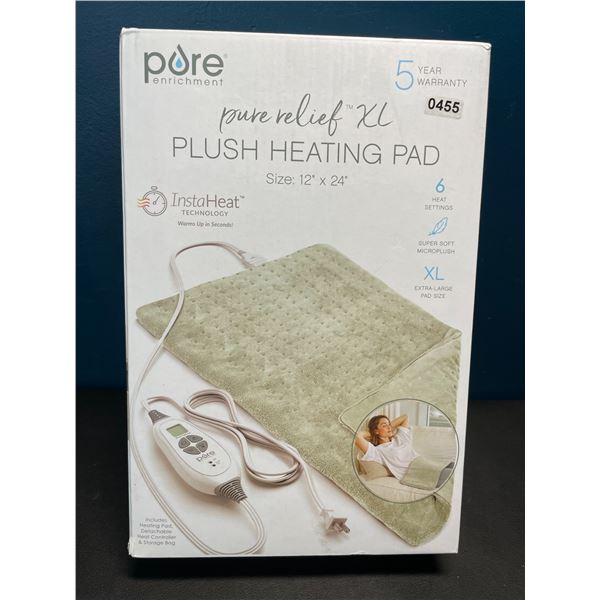 Lot of 1 Pure Relief XL Plush Heating Pad