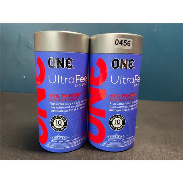 Lot of 2 Packs of ONE UltraFeel Latex Condoms