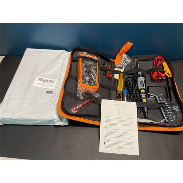 Lot of 2 Soldering Iron Kits with Volt Meter - Brand New!