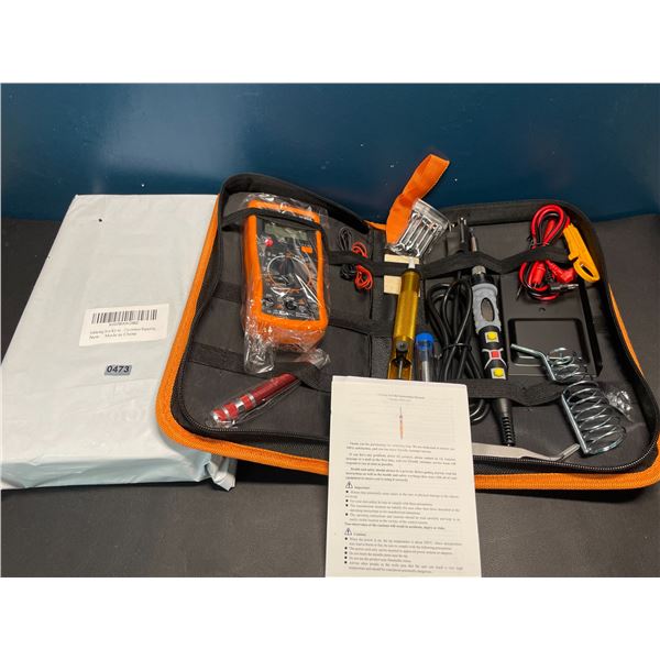 Lot of 2 Soldering Iron Kits with Volt Meter - Brand New!
