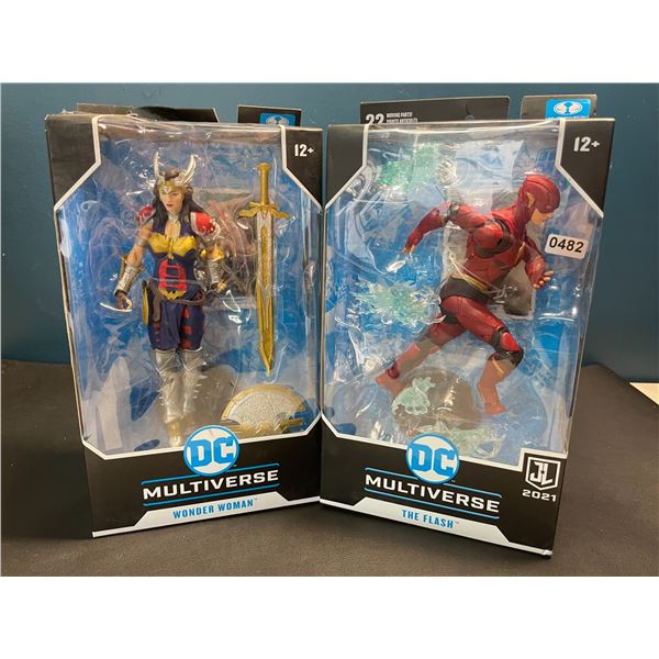 Lot of 2 DC Multiverse Figures by McFarlane Toys - Wonder Woman & The Flash