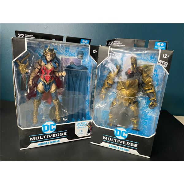 Lot of 2 DC Multiverse Figures by McFarlane Toys - Wonder Woman & Gorilla Grodd
