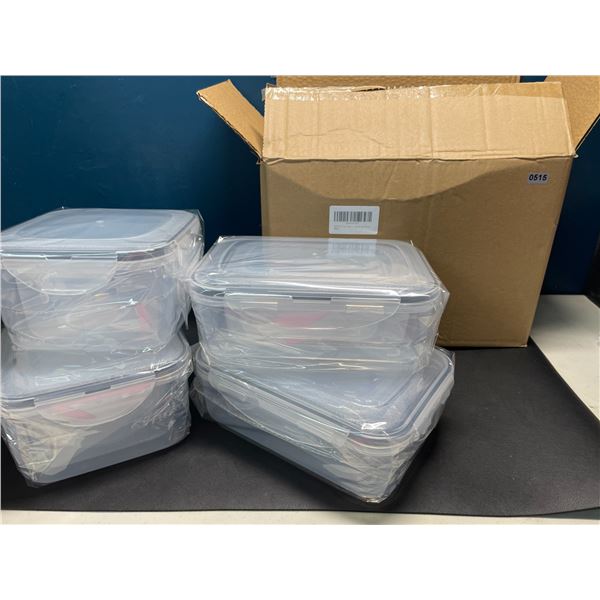 Lot of 1 12PC Set of Plastic Food Storage Containers w/ Snap Lids