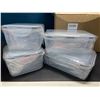 Image 2 : Lot of 1 12PC Set of Plastic Food Storage Containers w/ Snap Lids
