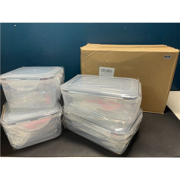 Lot of 1 12PC Set of Plastic Food Storage Containers w/ Snap Lids