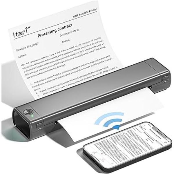 Lot of 1 Phomemo M08F Portable Wireless/Bluetooth Thermal Printer - RETAILS for over $210!