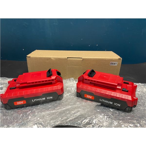 Lot of 2 Li-Ion 20V 3.0Ah Rechargeable Batteries for Porter Cable Tools - Model PCC680L