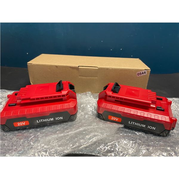 Lot of 2 Li-Ion 20V 3.0Ah Rechargeable Batteries for Porter Cable Tools - Model PCC680L