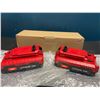 Image 1 : Lot of 2 Li-Ion 20V 3.0Ah Rechargeable Batteries for Porter Cable Tools - Model PCC680L