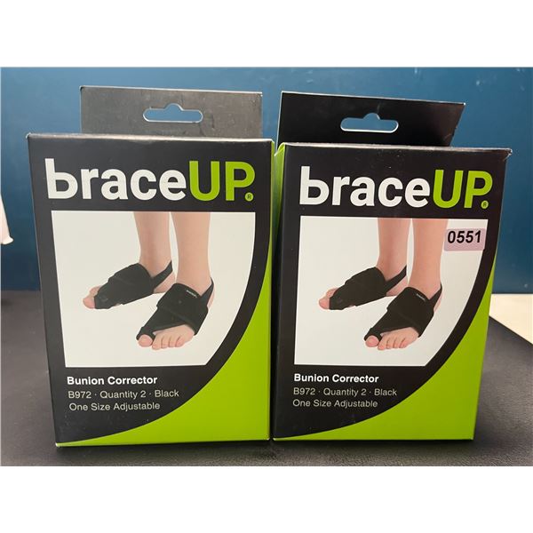 Lot of 2 BraceUp Bunion Corrector Devices - 2 per pack