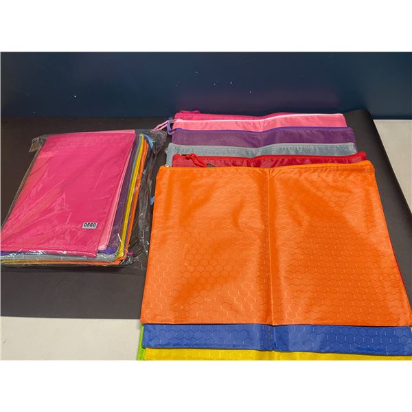 Lot of 2 Multi-Packs of Colorful Storage Pouches - 10PCS/Colours Per Pack