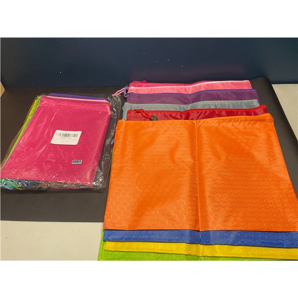 Lot of 2 Multi-Packs of Colorful Storage Pouches - 10PCS/Colours Per Pack