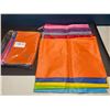 Image 1 : Lot of 2 Multi-Packs of Colorful Storage Pouches - 10PCS/Colours Per Pack