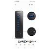 Image 2 : Lot of 1 ANKER 7-Port USB 3.0 Data Hub/Charging Hub