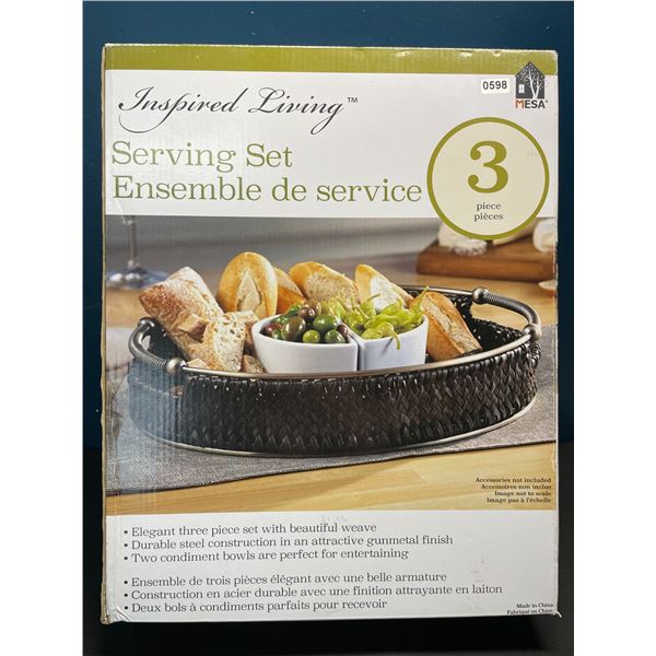 Lot of 1 Inspired Living Serving Set - 3PCS