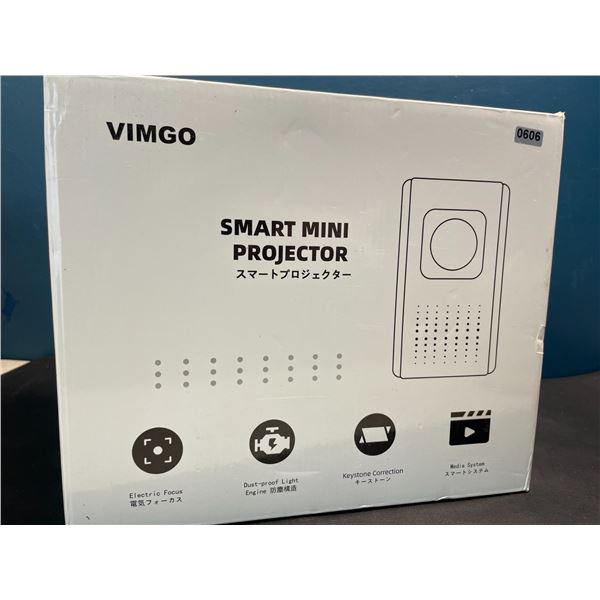 Lot of 1 Vimgo P10 Smart Mini Projector - 40/120" Display 4K Support WiFi