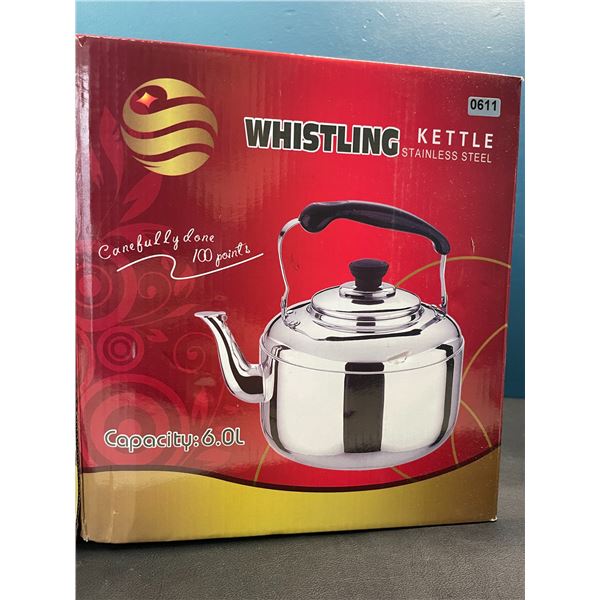 Lot of 1 Whistling Kettle - 6.0L Large Capacity