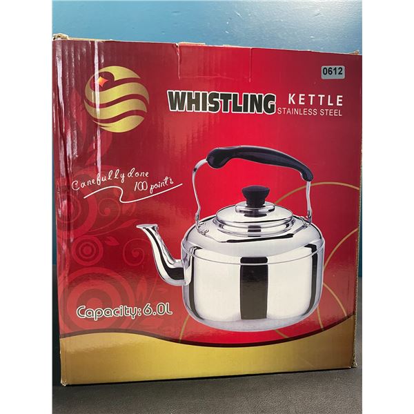 Lot of 1 Whistling Kettle - 6.0L Large Capacity