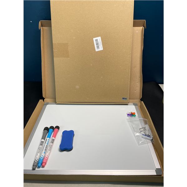 Lot of 2 Double-Sided Dry Erase Board Sets w/ Markers+Eraser