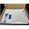 Image 2 : Lot of 2 Double-Sided Dry Erase Board Sets w/ Markers+Eraser