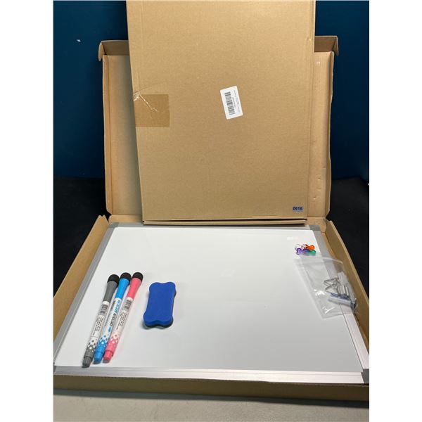 Lot of 2 Double-Sided Dry Erase Board Sets w/ Markers+Eraser