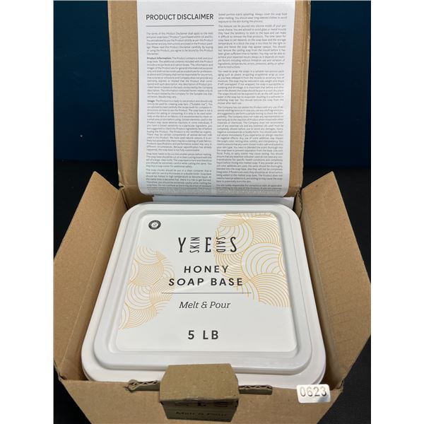 Lot of 1 5LB Tub of Honey Soap Base - For DIY Soap Making