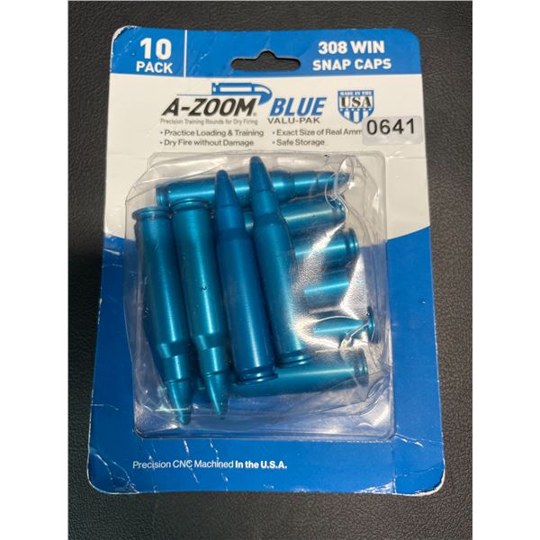 Lot of 1 A-Zoom Blue 308 Win Snap Caps Practice Rounds