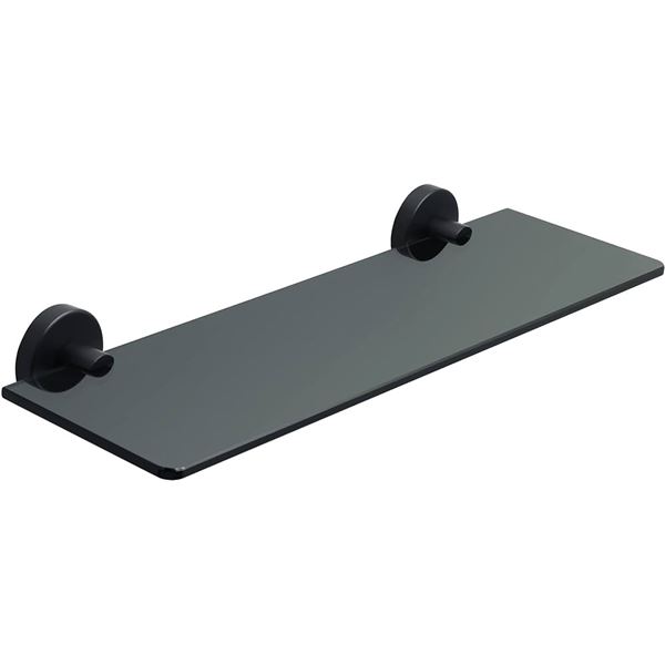 Lot of 2 Alise Glass Floating Wall Shelves for Bathroom - 15 inch