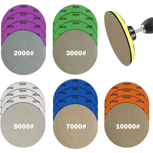 Lot of 3 Multi-Packs of Assorted Grit 5-inch Sanding Discs - 20PCS per pack/60 total
