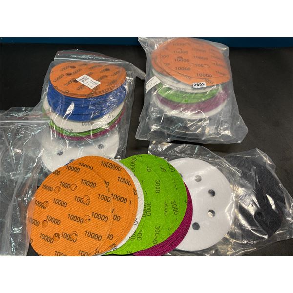 Lot of 3 Multi-Packs of Assorted Grit 5-inch Sanding Discs - 20PCS per pack/60 total