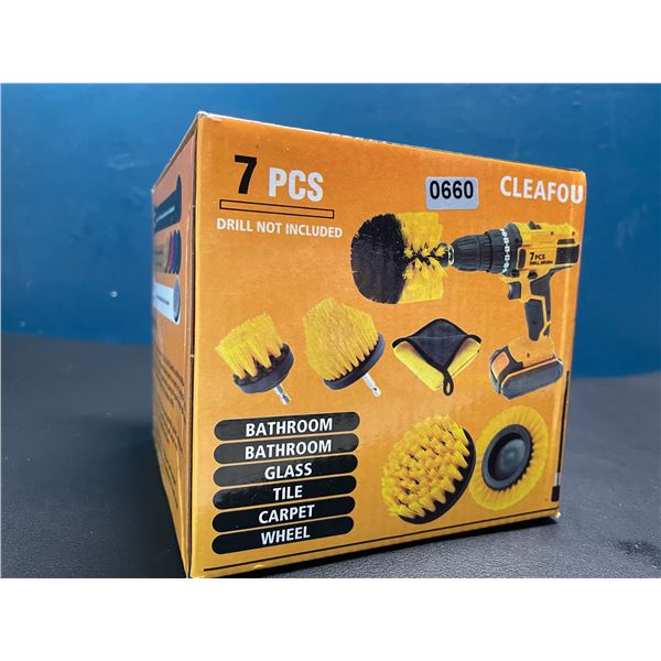 Lot of 1 Drill Brush Cleaning Attachment Tool Set - 7PC