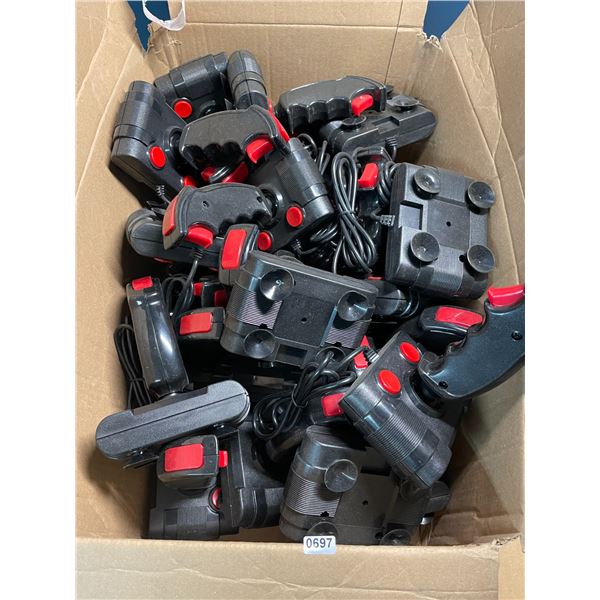 Lot of 1 Box of Retro Video Game Stick Controllers - Used